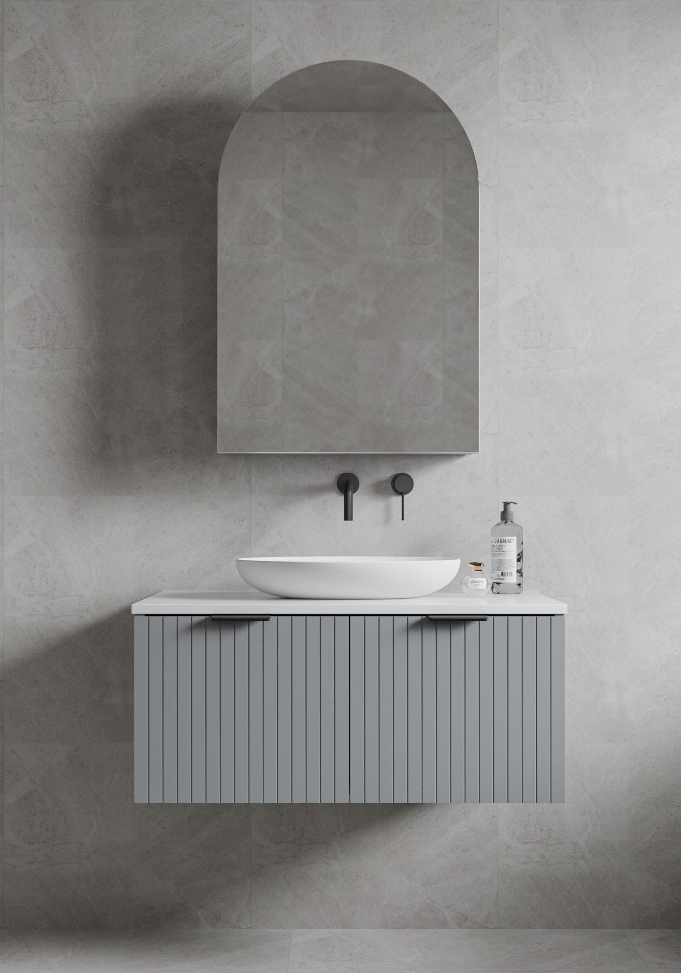 White Liliana Vanity in Modern Bathroom