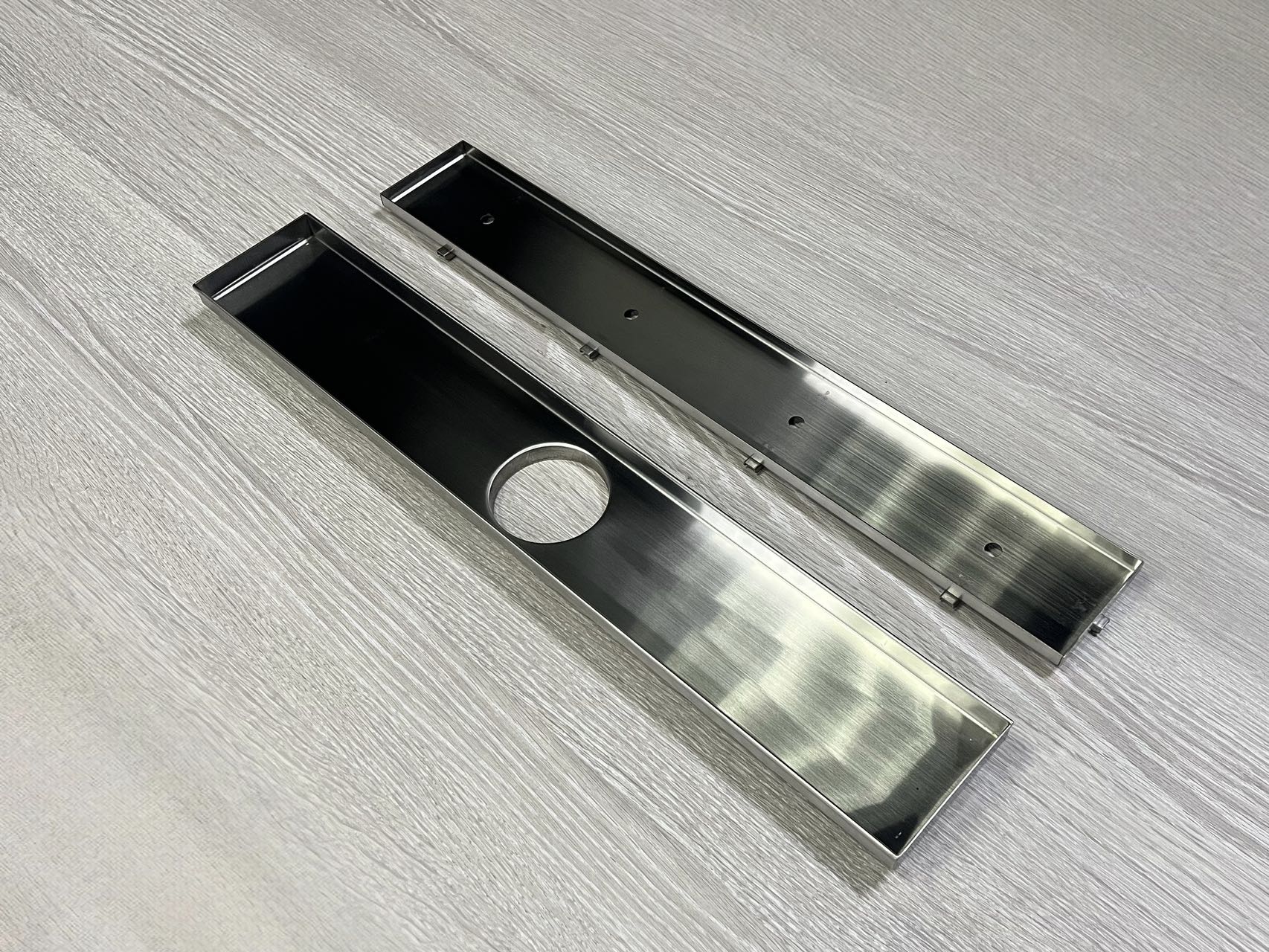 Long Tile-insert Floor Waste Brushed Nickel – Broadway Bathroomware