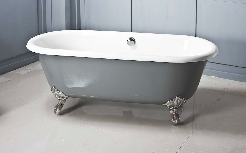 Luxury dual bathtubs in spacious bathroom