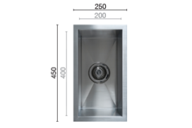 High-quality stainless steel UTS200/UTR200 sink with drainer from Broadway Baths